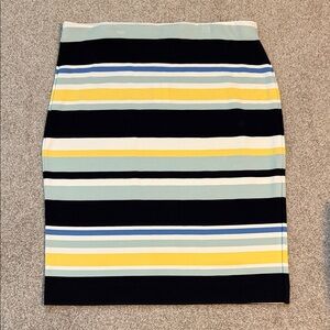 Ann Taylor Multicolor Striped Pencil Skirt